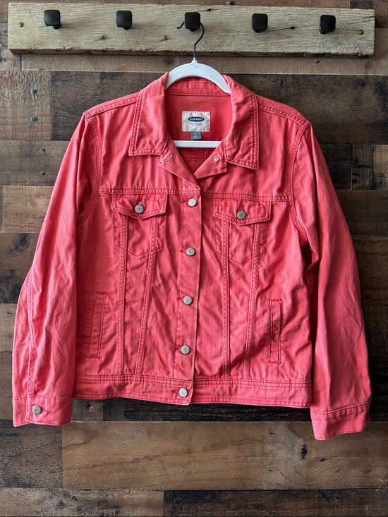 Old Navy Jackets & Blazers - Old Navy Coral Pink Denim Jean Jacket